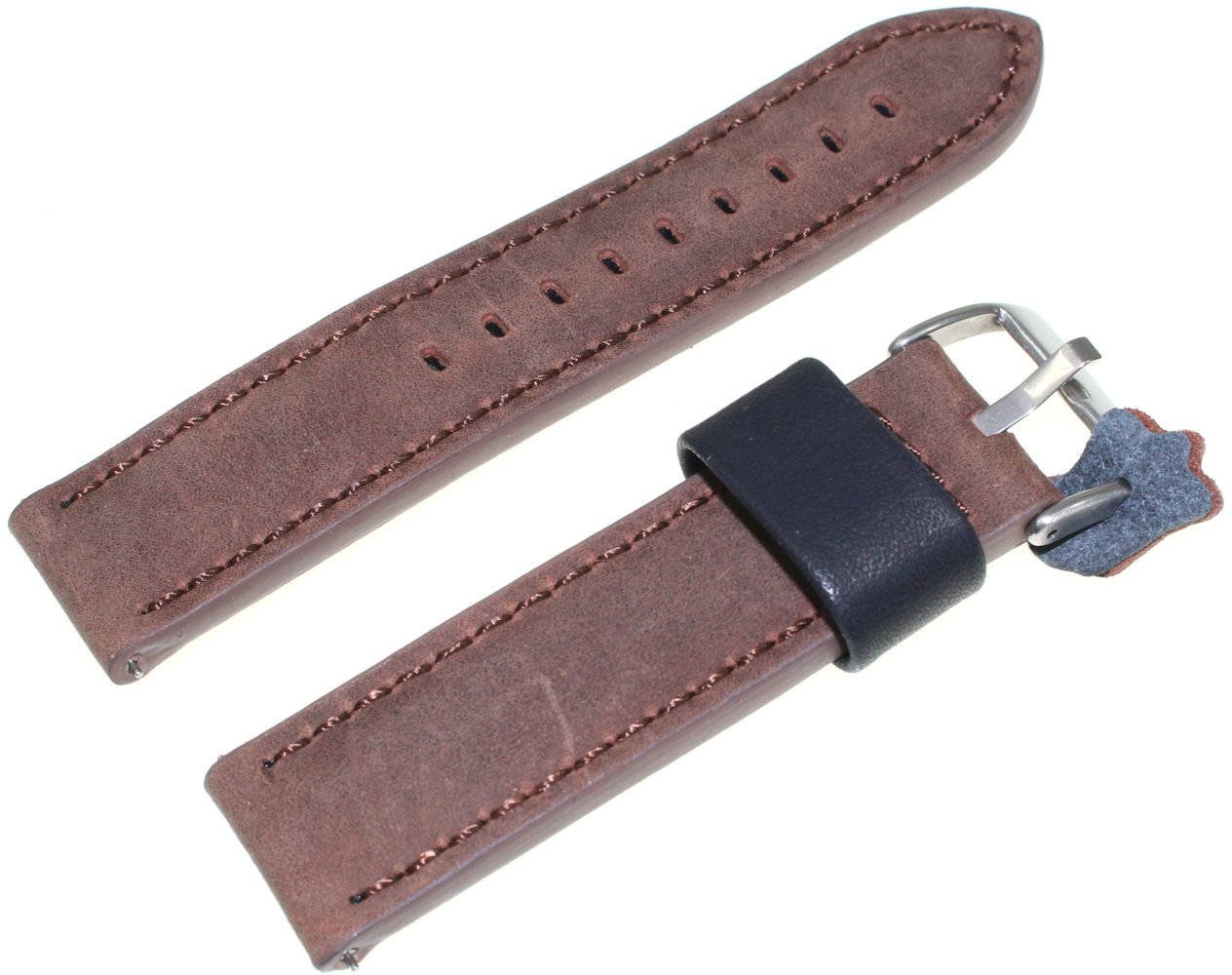 Diloy Skórzany pasek do zegarka 22 mm 399.22.2 Easy Click