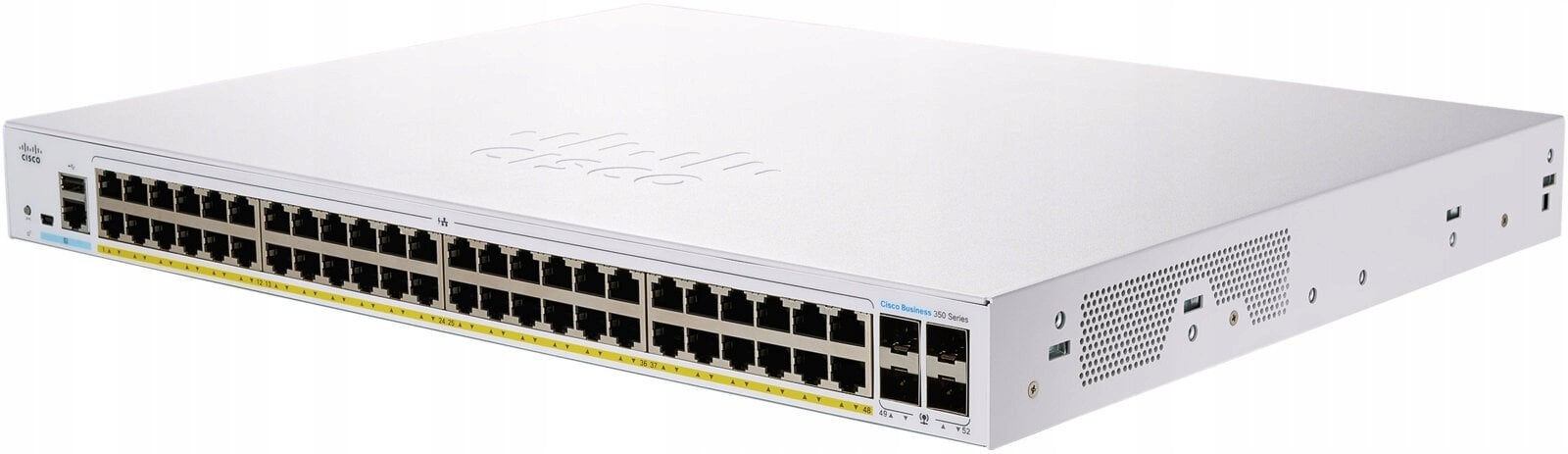 Cisco CBS350-48P-4X Zarządzany L2/L3 Gigabit Ethernet (10/100/1000) Obsługa PoE Srebrny
