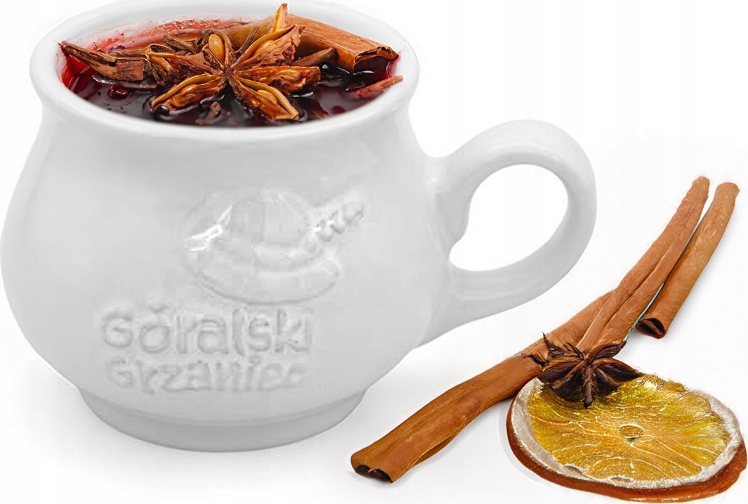 Kubek kamionkowy 300 ml na Grzane Wino do grzańca GÓRALSKI GRZANIEC BIAŁY