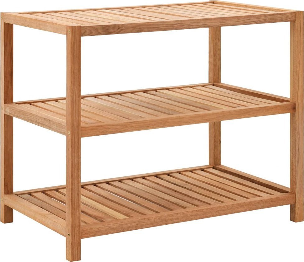 Elior Regał łazienkowy z 3 półkami z drewna orzechowego- Siza