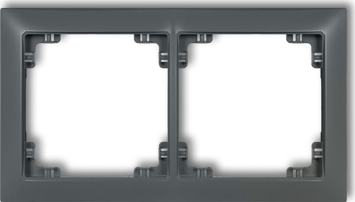 Karlik Ramka uniwersalna podwójna z tworzywa Deco Soft grafitowy mat (28DRSO-2)