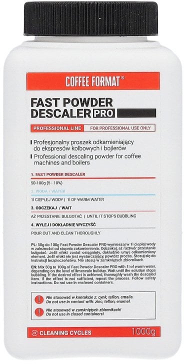Coffee Format Odkamieniacz Fast Powder Descaler PRO 1kg