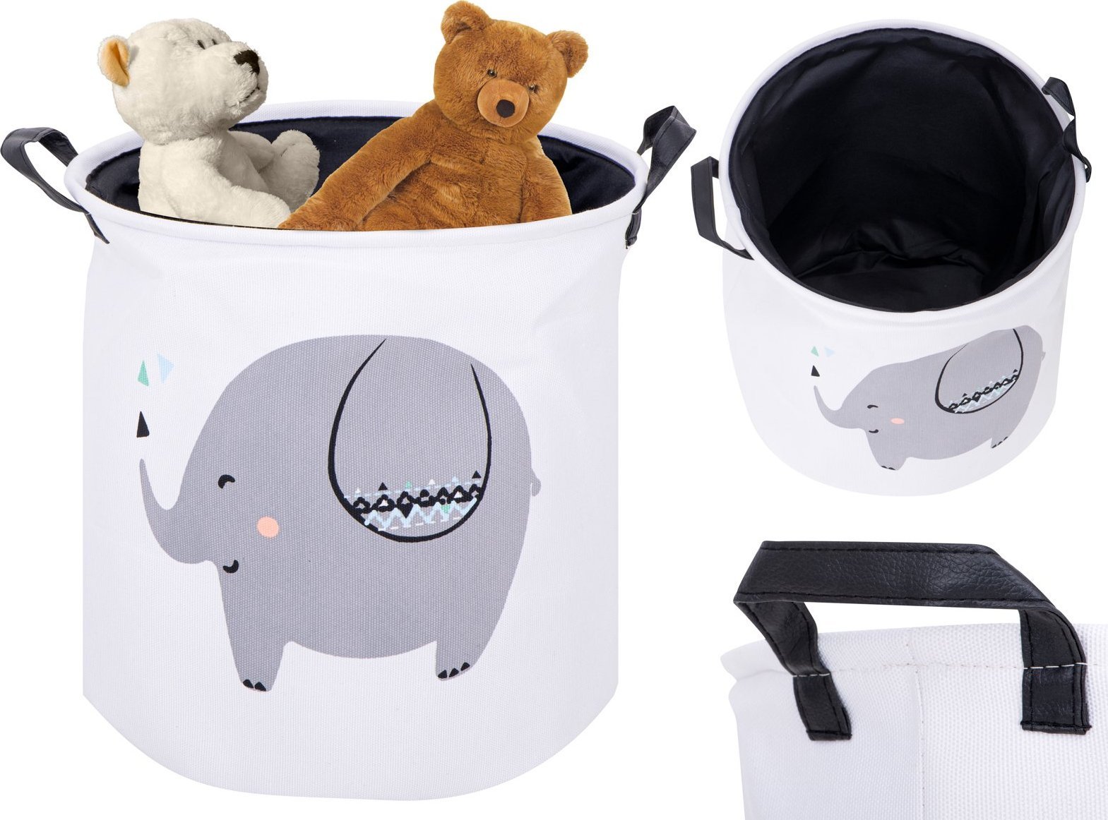 Organizer kosz pojemnik na pranie zabawki ubrania słoń