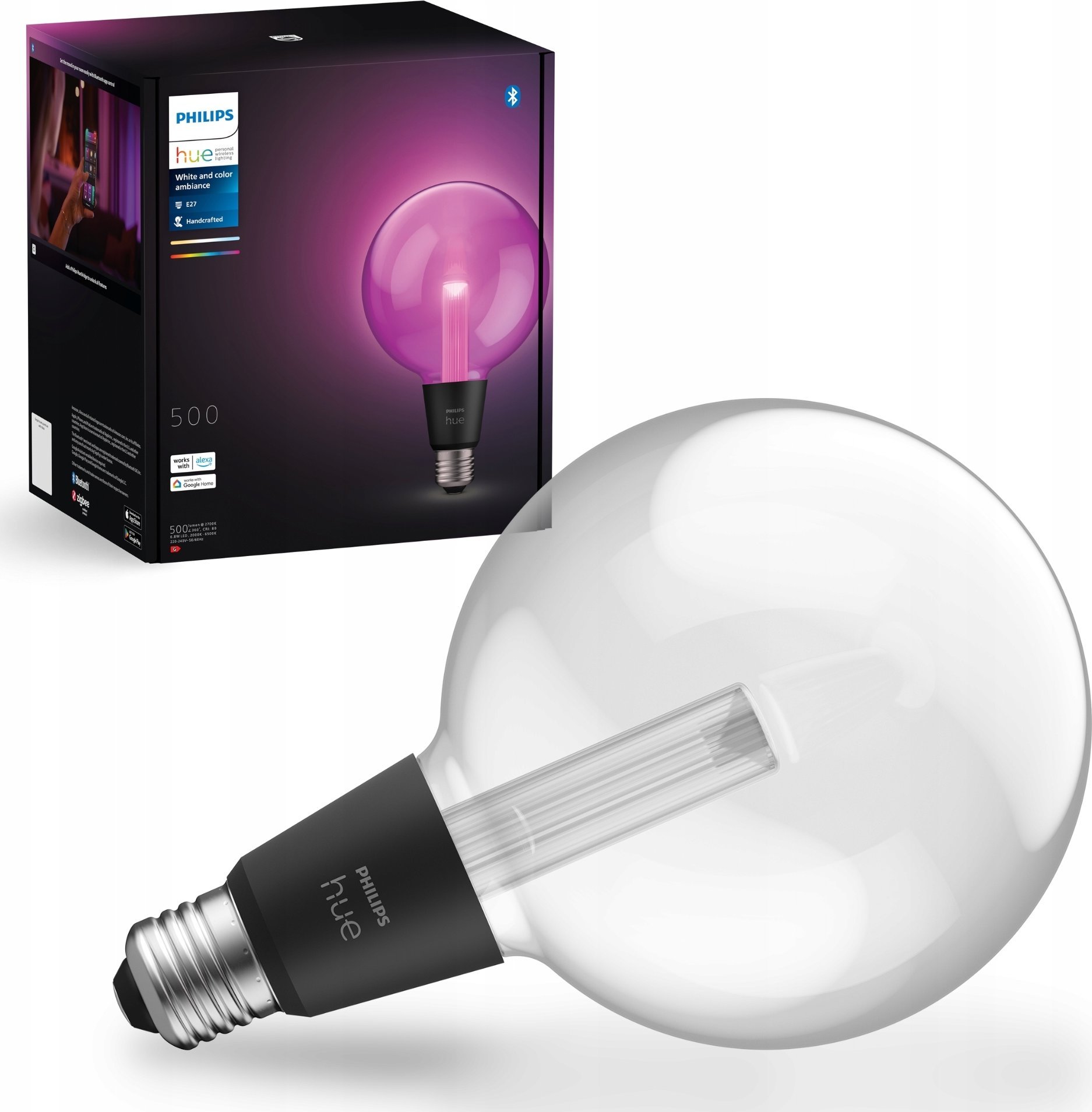 Signify Philips Hue White & Col. Amb. Lightguide Giant Globe G125 E27