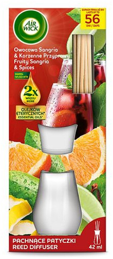 Air Wick Patyczki Zapachowe Owocowa Sangria & Korzenne Przyprawy 42ml