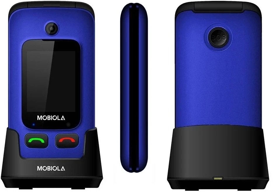 Telefon GSM Mobiola MB610 dla seniora z ładowarką stacją dokującą