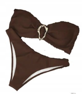 Strój kąpielowy dwuczęściowy wiązany damski modny bikini z klamrą L