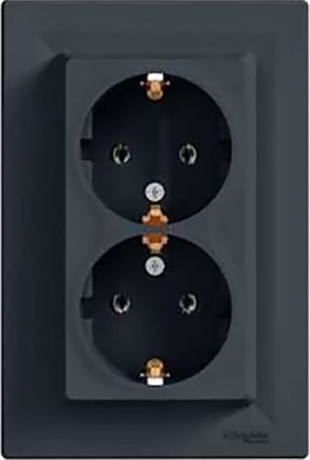 Schneider Electric ASFORA Gniazdo podwójne SCHUKO antracyt (EPH9900171)