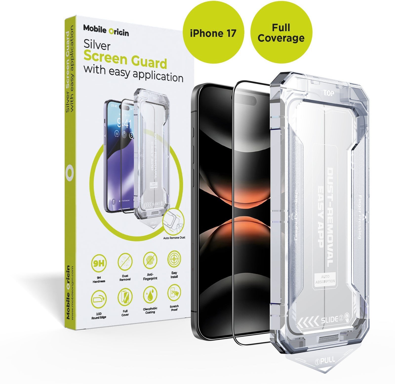 Mobile Origin Screen Guard with easy application, iPhone 17
