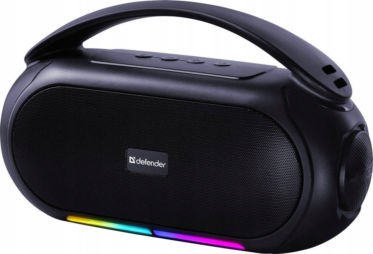 Głośnik Defender Głośnik BEATBOX 12 Bluetooth 12W MP3/FM/SD/USB/LED czarny