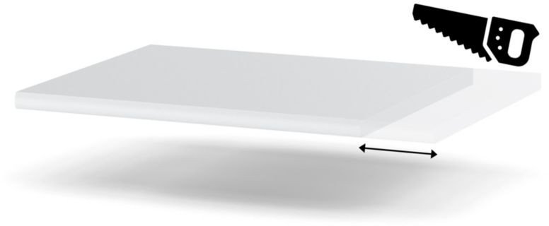 Blat Kuchenny Laminowany Blande Nowoczesny Biel Arktyczna 40-49cm Na Metry