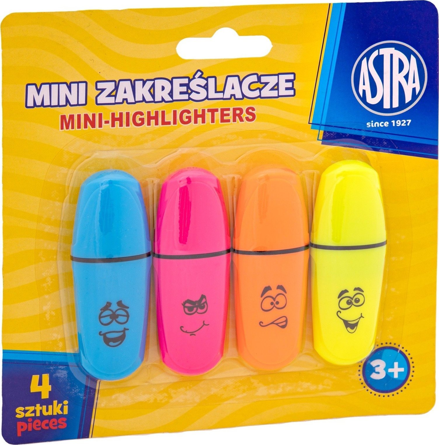 Astra Zakreślacze Mini 4 szt blister Astra