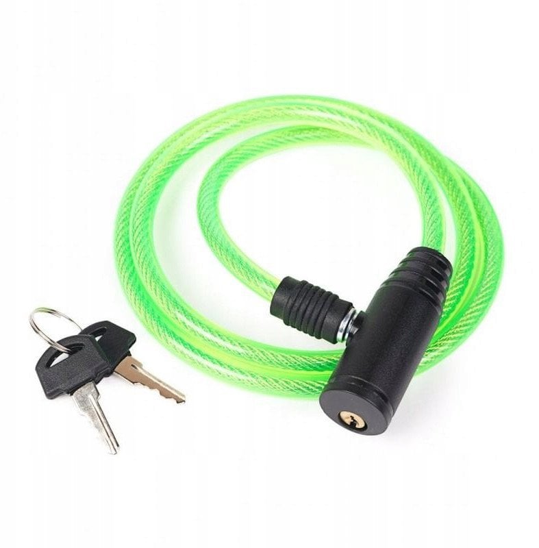 Linka zabezpieczająca do roweru (średnica 8mm, L-1000mm, 2 klucze)