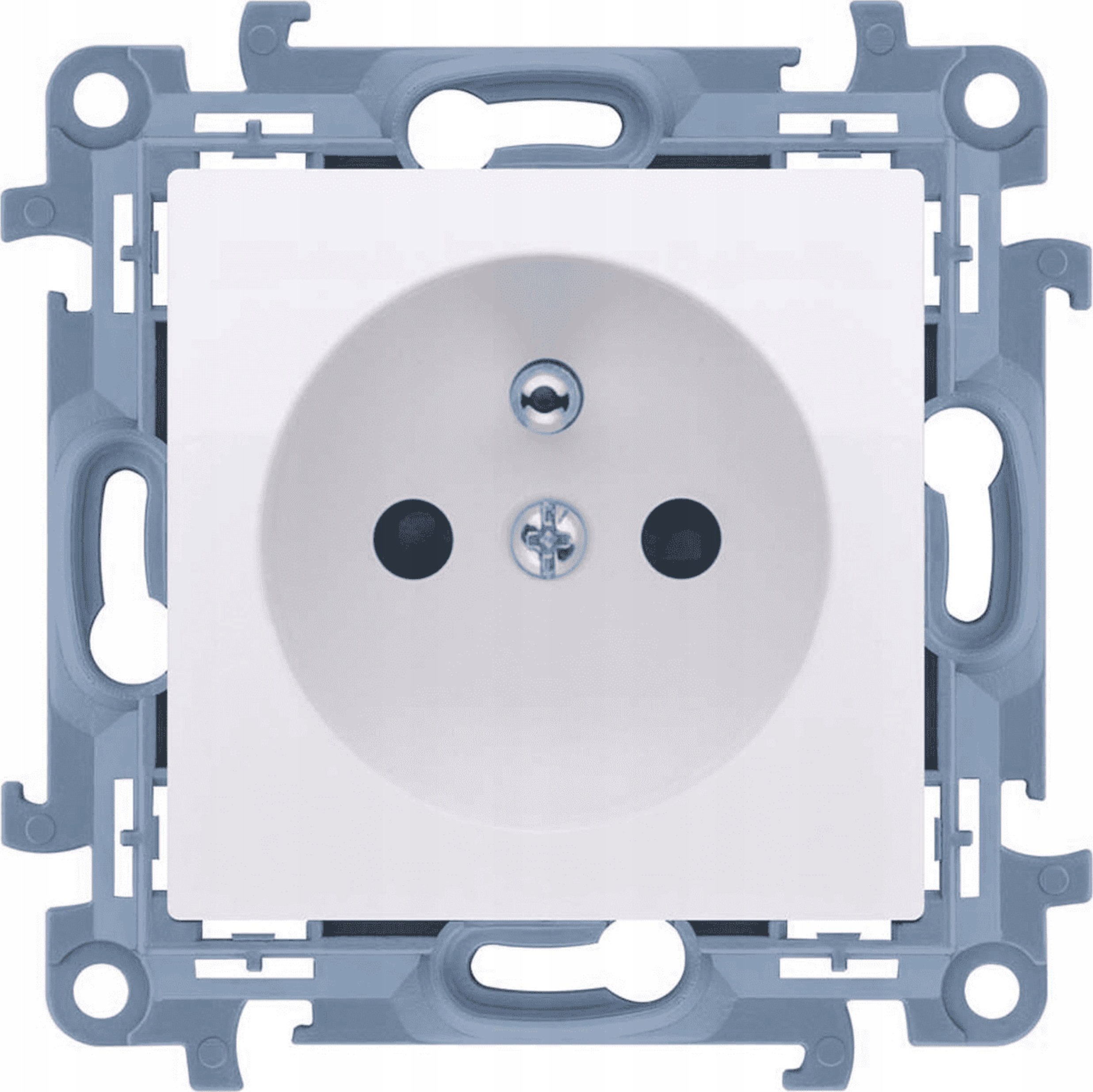 Kontakt-Simon Simon 10 Gniazdo wtyczkowe pojedyncze z uziemieniem z przesłonami torów prądowych biały 16A CGZ1CZ.01/11