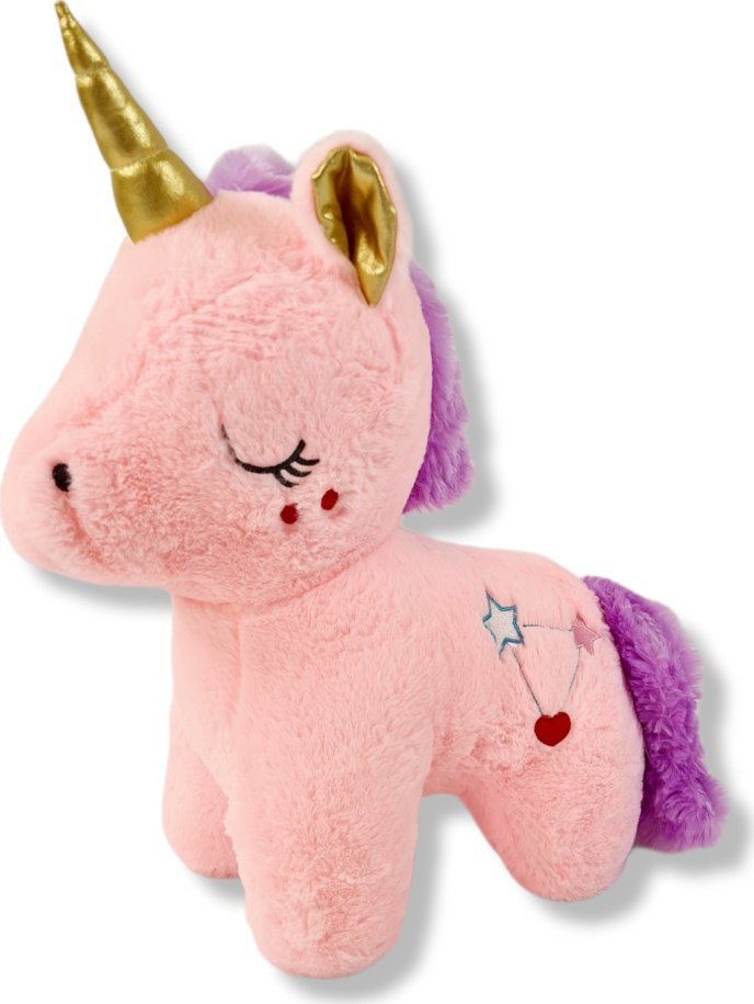 BLUBELL Jednorożec stojący maskotka pluszowa 50 cm różowy