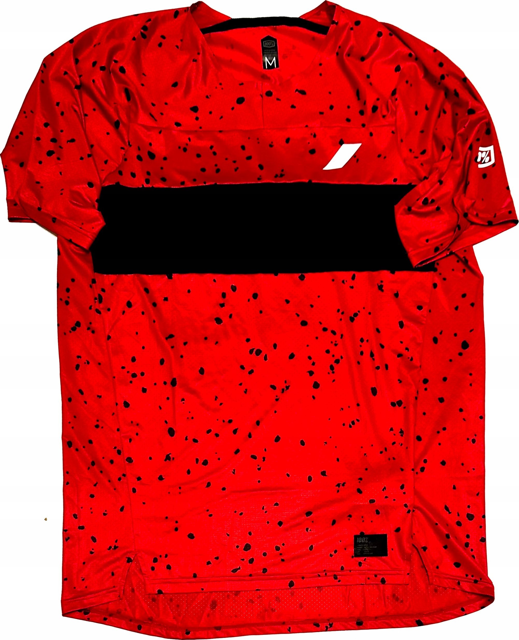 100% Koszulka męska 100% CELIUM LE Jersey krótki rękaw Dark Red roz. M (NEW 2023)