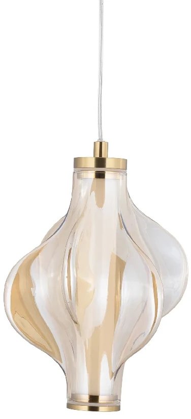 Zwisająca ledowa lampa Elva 18212 LED 8W 3000K metalowa mosiądz