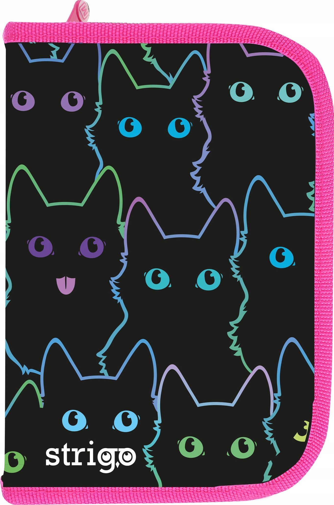 Piórnik Teka Piórnik szkolny z dwiema klapami Koty STRIGO