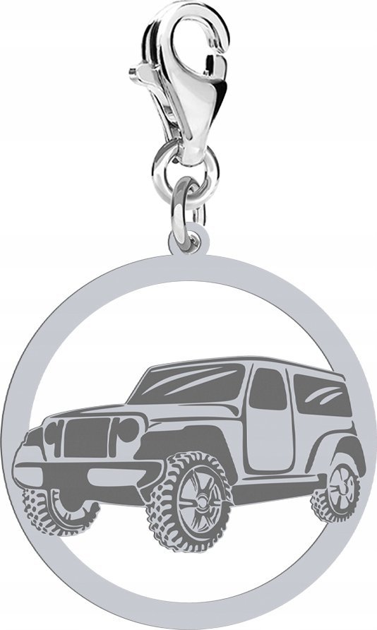 Radziszewska Jewellery Charms Srebrny Jeep OFF-ROAD 4X4 Prezent ŻYCZENIA GRATIS