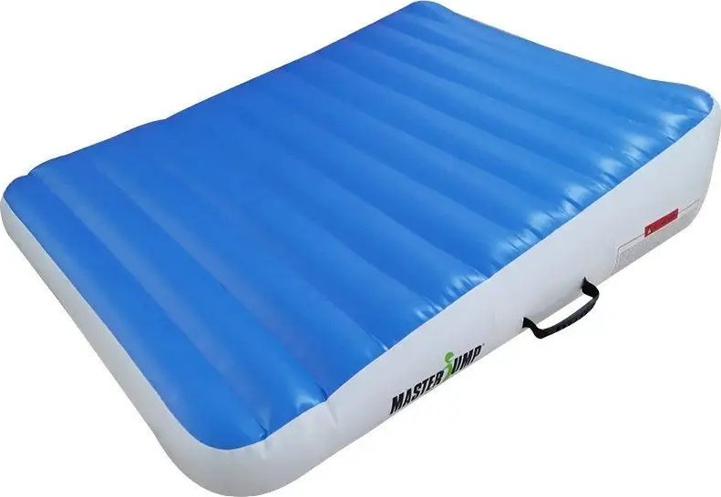 Master Dmuchany materac gimnastyczny Masterjump 180 cm x 120 cm x 20 cm niebieski