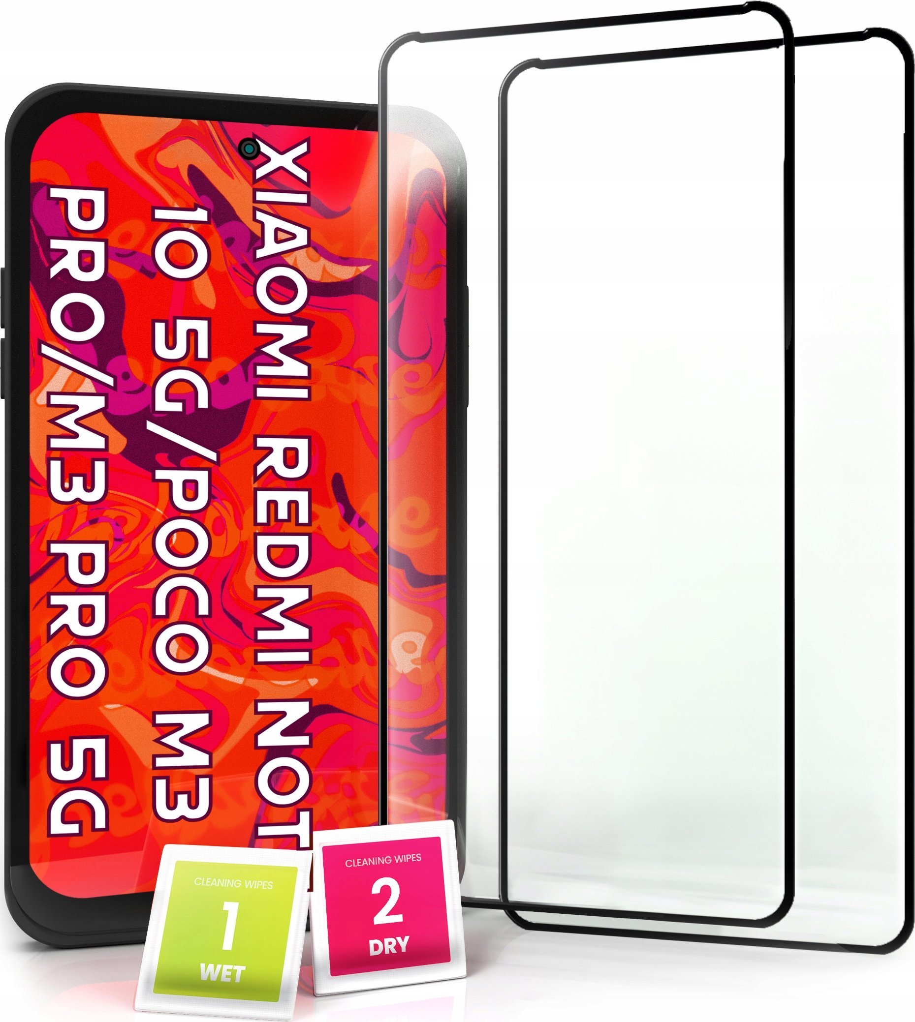 Hello Case 2-pak Szkło Hartowane do Redmi Note 10 / Poco M3 Pro / M3 Pro 5G cały ekran