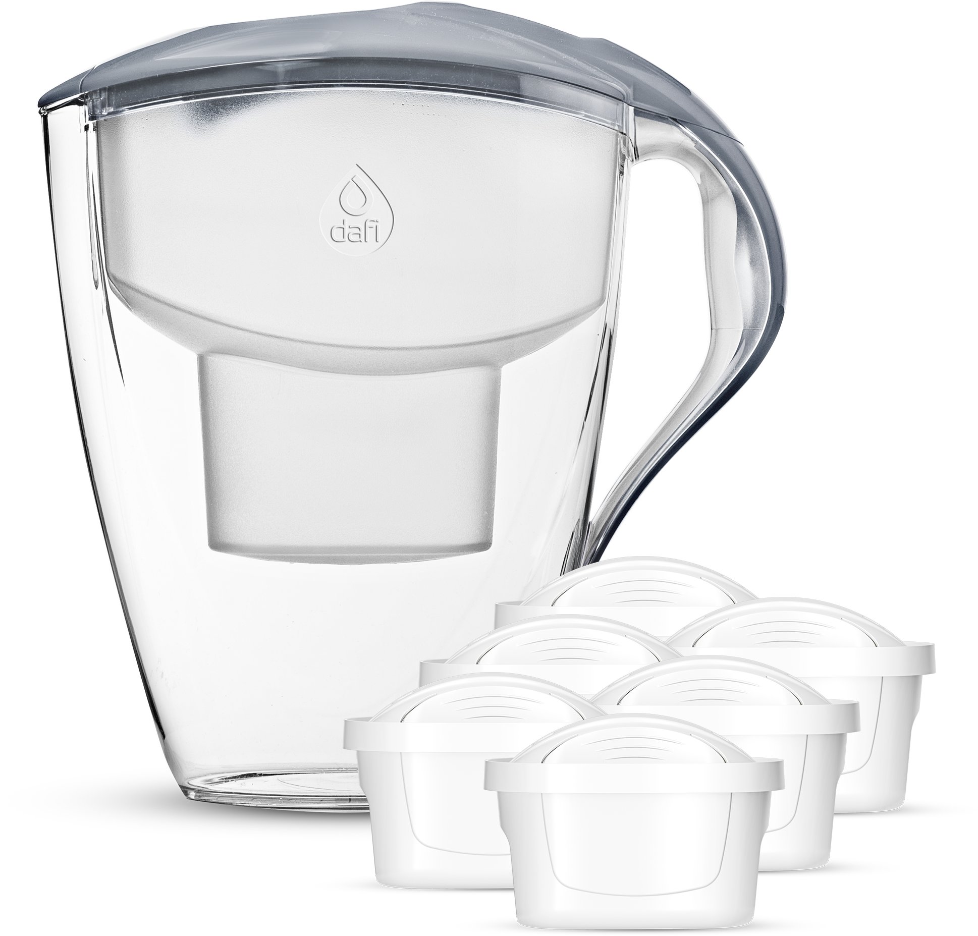Dzbanek Filtrujący Dafi ASTRA Stalowy 3l Kalendarzowy 6 Wkładów Unimax