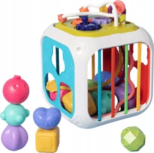 Edukacyjna Wielofunkcyjna Kostka Sensoryczna Sorter Klocki Dla Dzieci