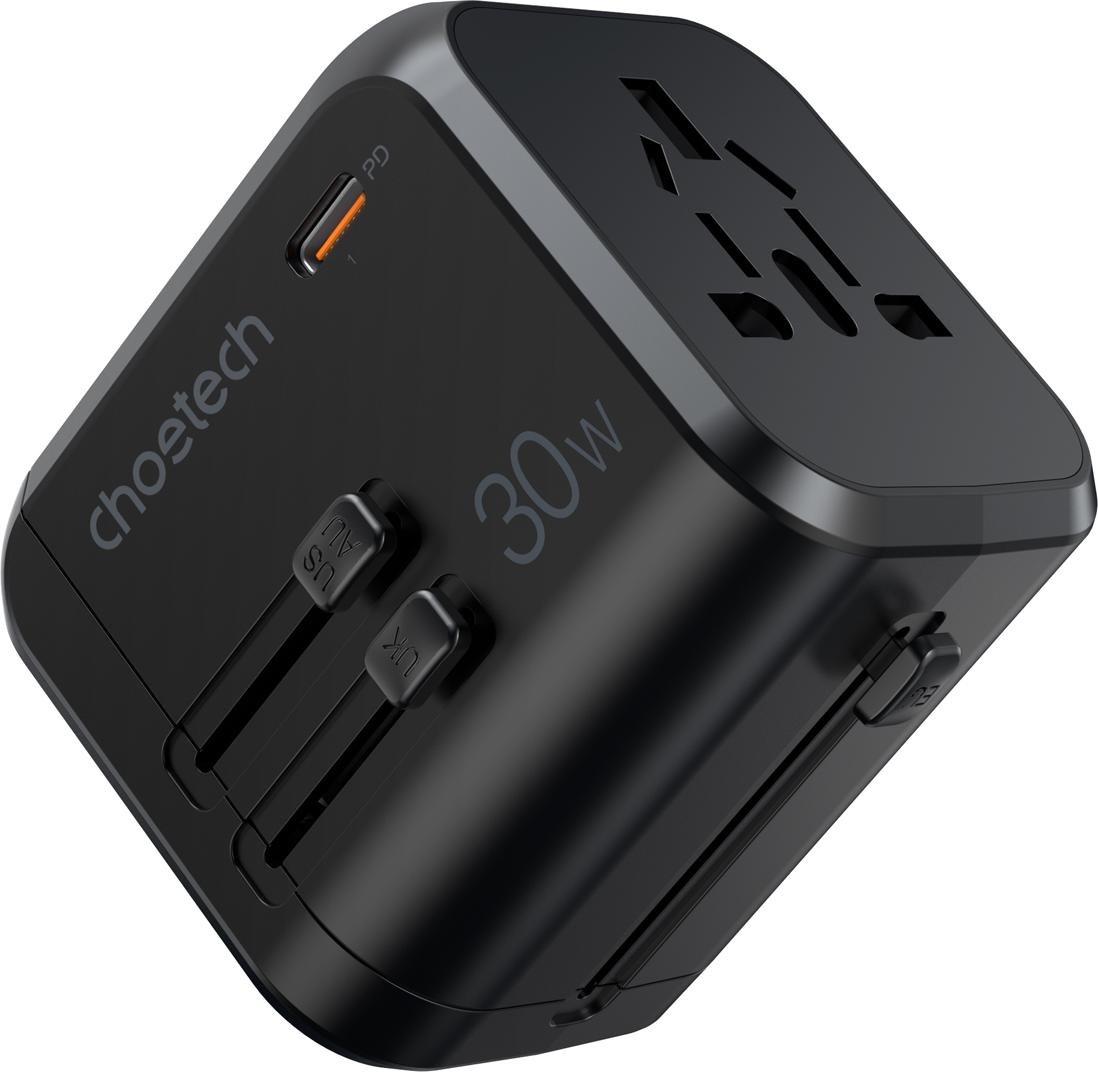 Choetech PD5008-BK 3x USB-A 1x USB-C 3 A (6932112102010)