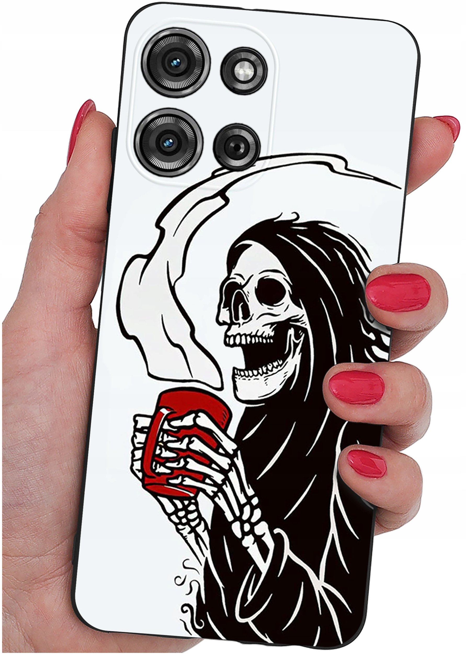 Etui do Motorola G75 5G | WZORY | SILIKONOWE MATT SZKŁO 9H