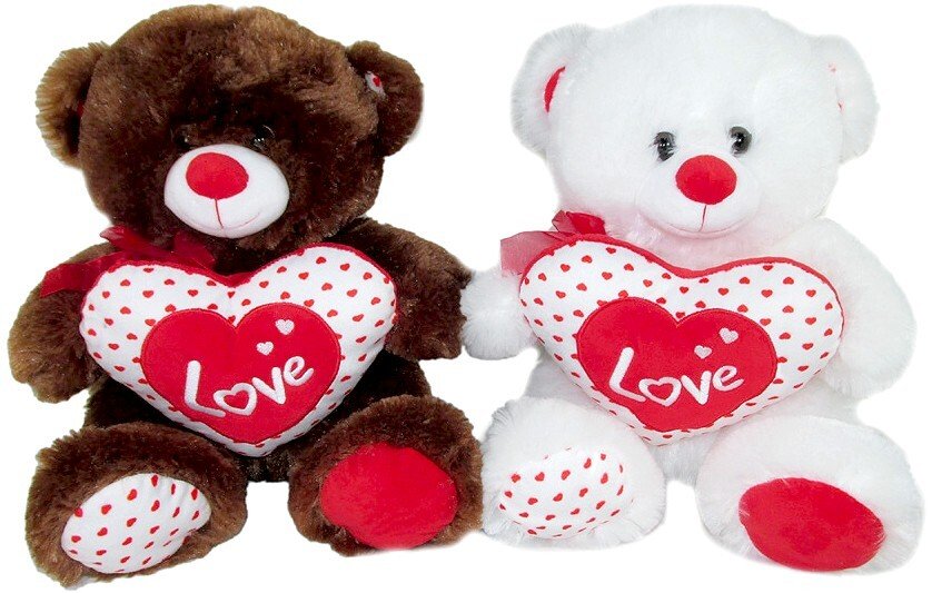 Miś z sercem 30cm MIX