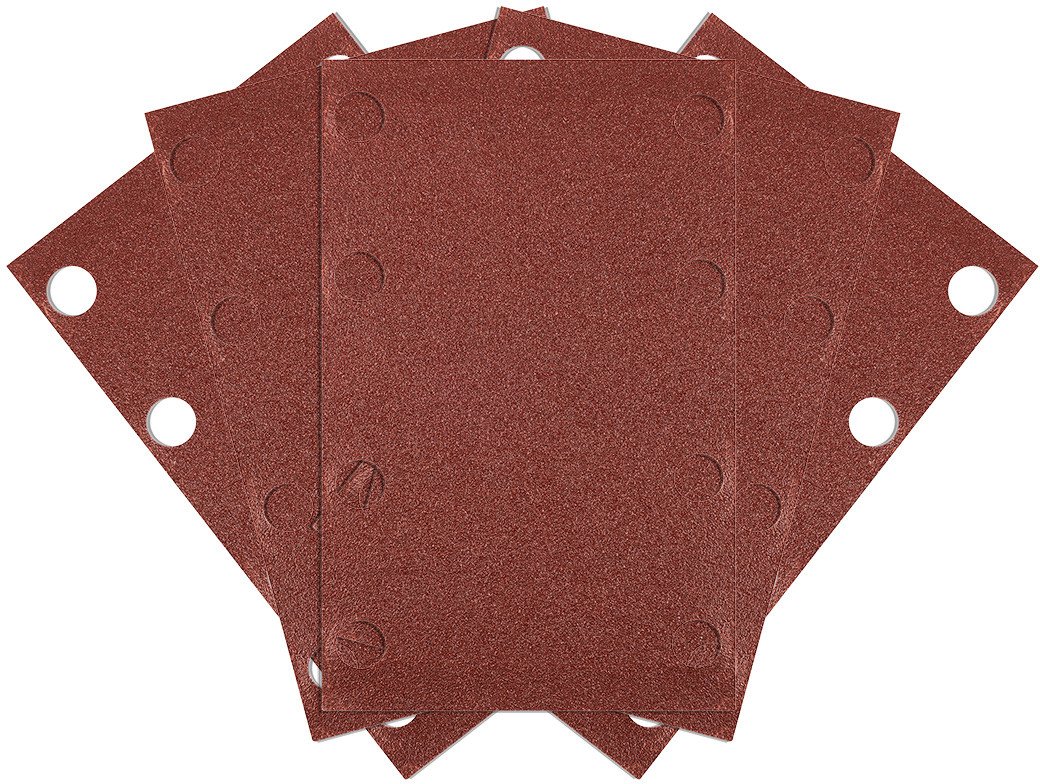Papier ścierny prostokątny 8 otworów 128 x 78 mm P120 do 04-623, 5 szt. 54-051