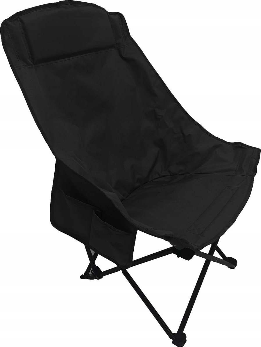 KRZESŁO TURYSTYCZNE SKŁADANE 46X46X90CM CZARNE