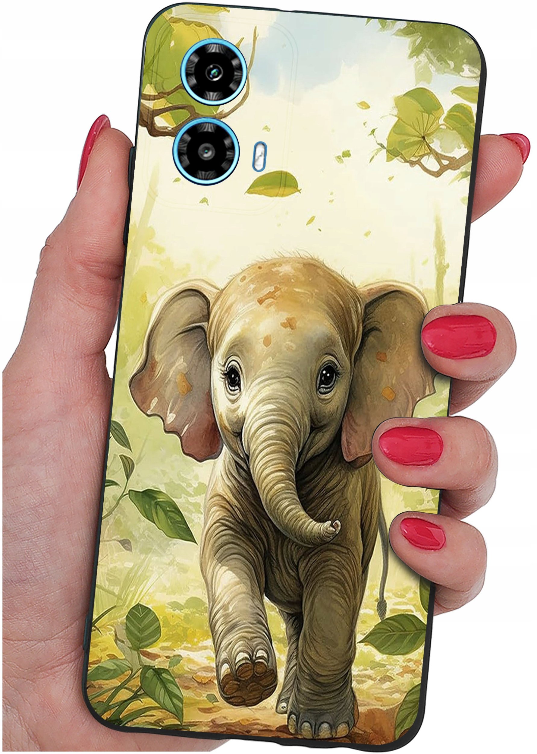 ETUI do Motorola Moto G34 5G WZORY |SILIKONOWE MATT CASE + SZKŁO 9H