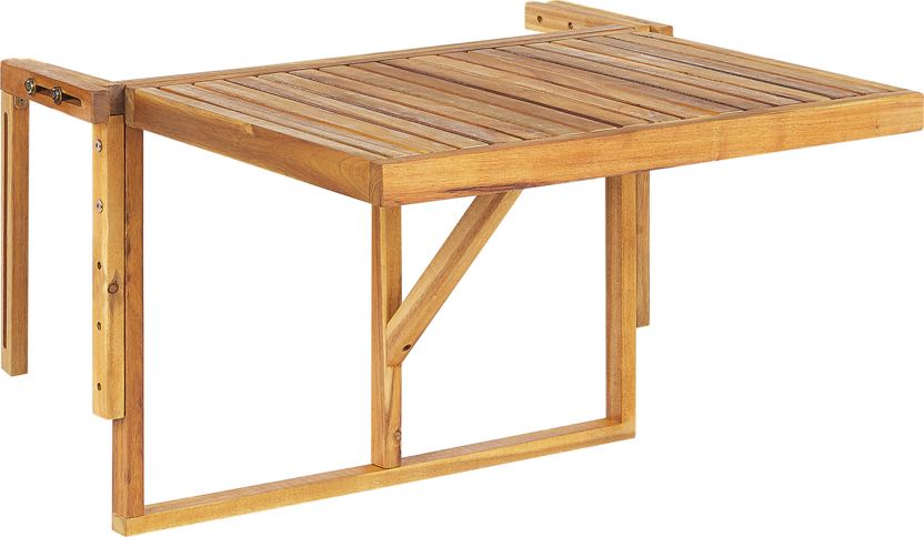 Shumee Stolik balkonowy wiszący akacjowy 60 x 40 cm jasne drewno UDINE