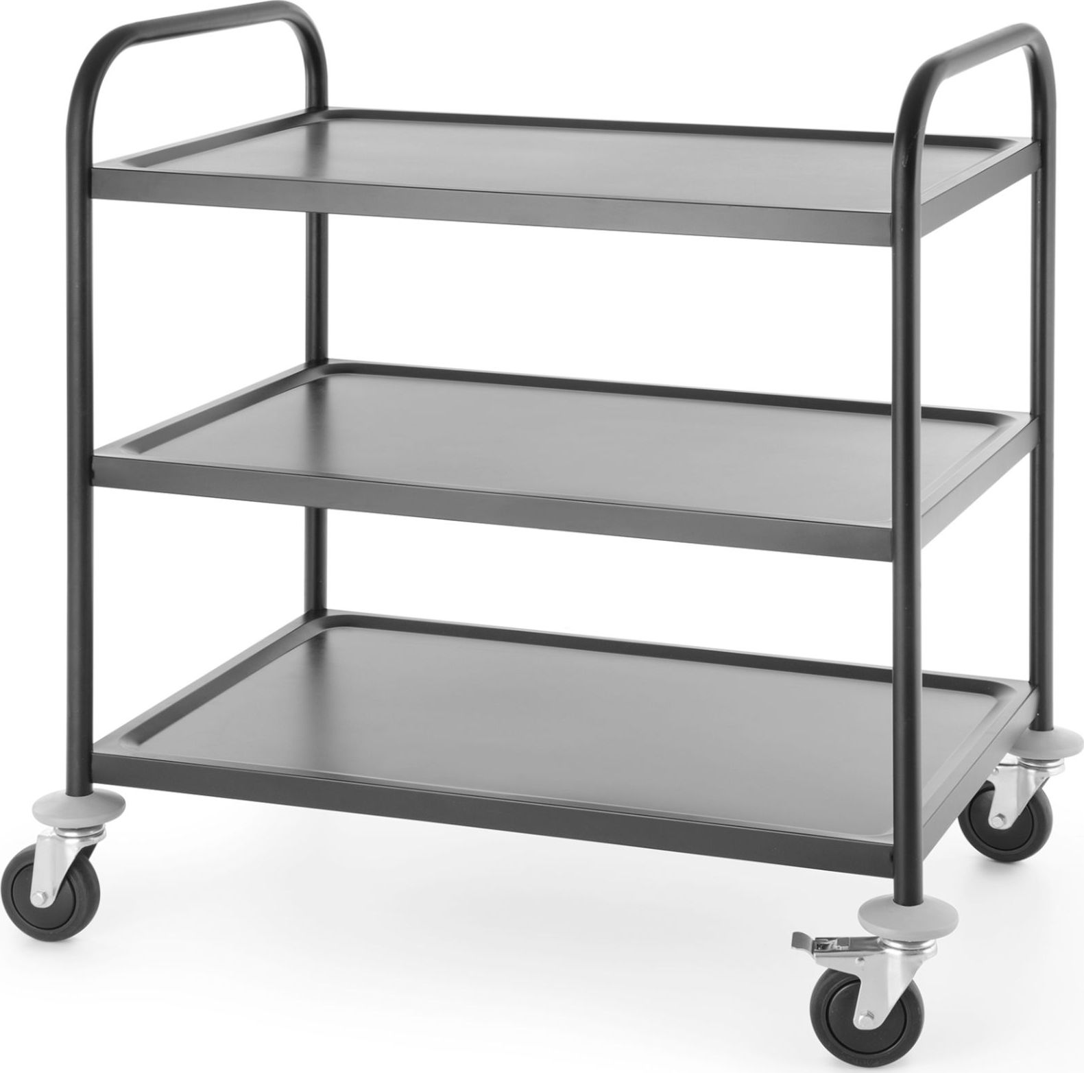 Hendi Wózek cateringowy kelnerski do serwowania 3-półkowy do 150 kg czarny matowy - Hendi 811320 Wózek cateringowy kelnerski do serwowania 3-półkowy d