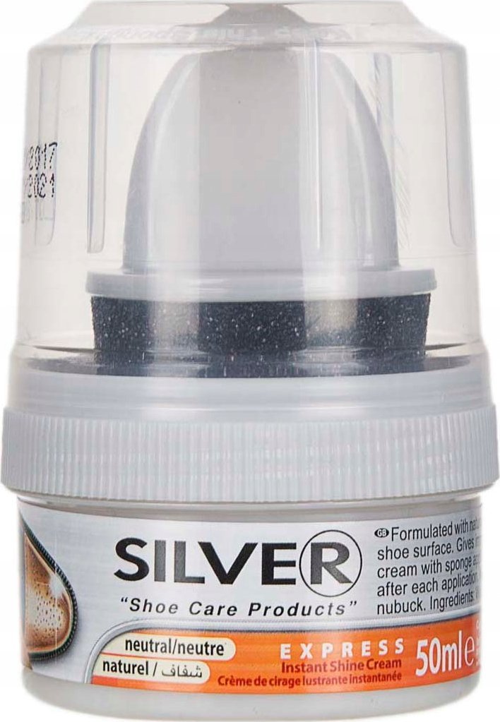 Silver Pasta do obuwia z gąbką 50ml Bezbarwna (03)