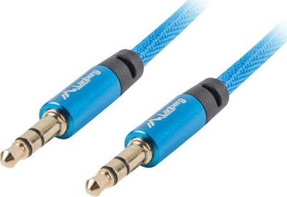 Kabel Lanberg Jack 3.5mm - Jack 3.5mm 1m niebieski (CA-MJMJ-10CU-0010-BL)