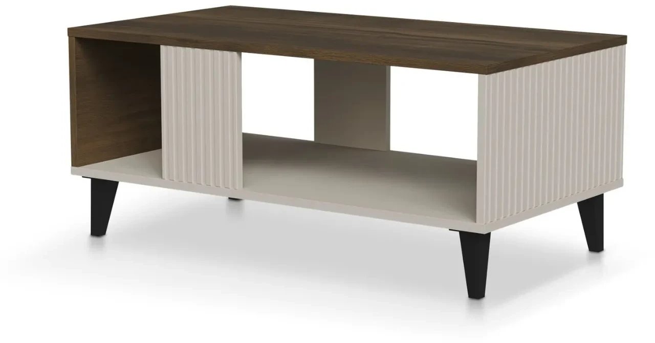 Stolik kawowy RANDOM 2 LAW-1 dąb orzech/kaszmirowy HALMAR