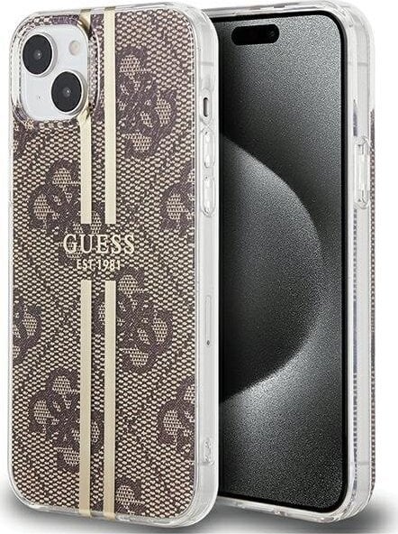 Guess Guess GUHCP15MH4PSEGW iPhone 15 Plus / 14 Plus 6.7" brązowy/brown hardcase IML 4G Gold Stripe