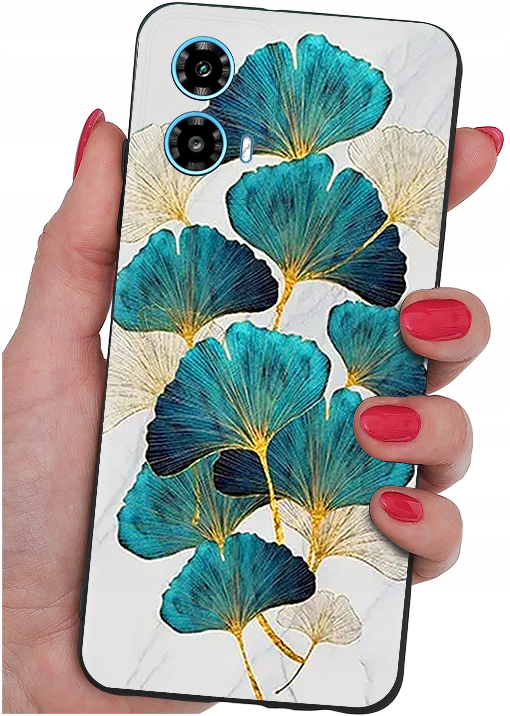 ETUI do Motorola Moto G34 5G WZORY |SILIKONOWE MATT CASE + SZKŁO 9H