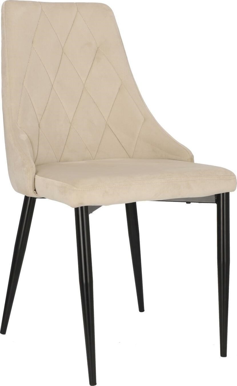 Intesi Krzesło Loretta velvet beżowe czarne