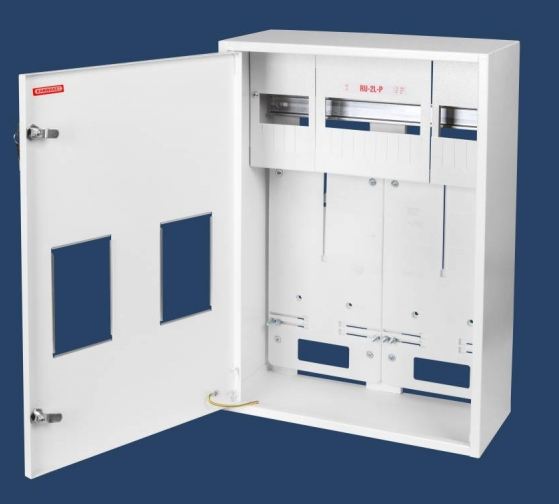 Karwasz Rozdzielnica dwulicznikowa plombowana z zamkiem IP30 biała RU-2L-P "Z"/O