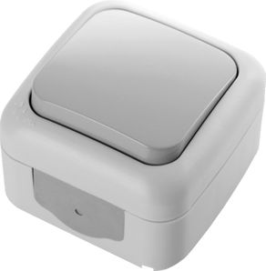 Viko Łącznik pojedynczy Palmiye IP54 szary (90555501)