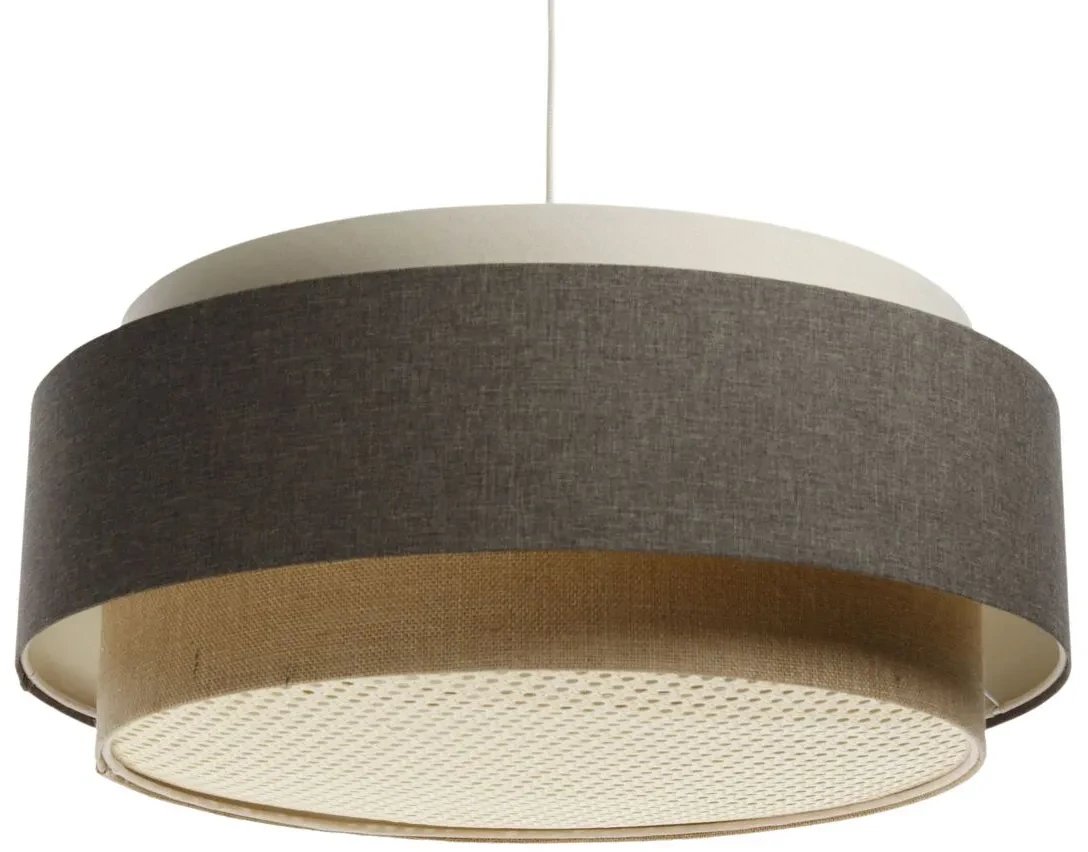 Lampa wisząca ERUTAN DUDU RATTAN kremowa/szara/beżowa BPS KONCEPT