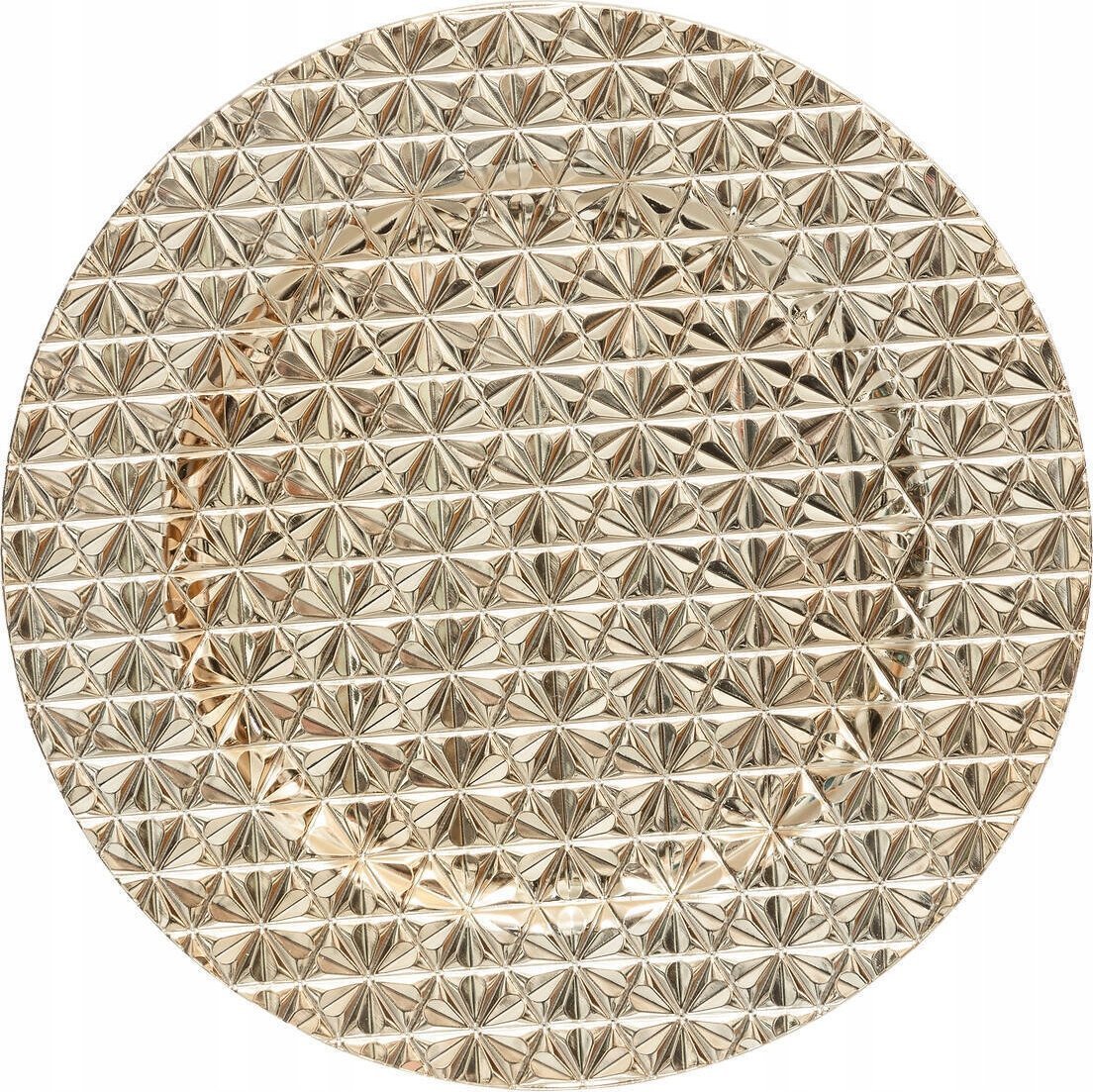 Atmosphera Podkładka pod talerz w geometryczny wzór, złota, Ø 33 cm