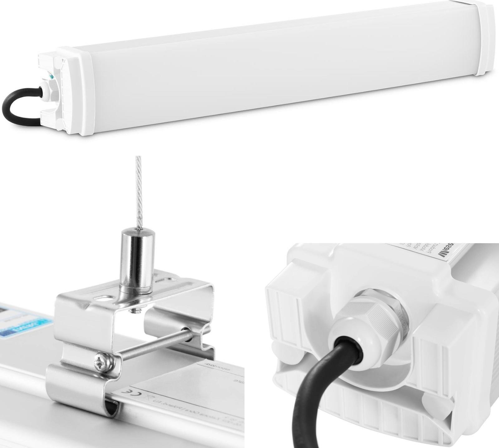 Wiesenfield Lampa oprawa LED wodoodporna hermetyczna do magazynu hali IP65 3300 lm 60 cm 30 W