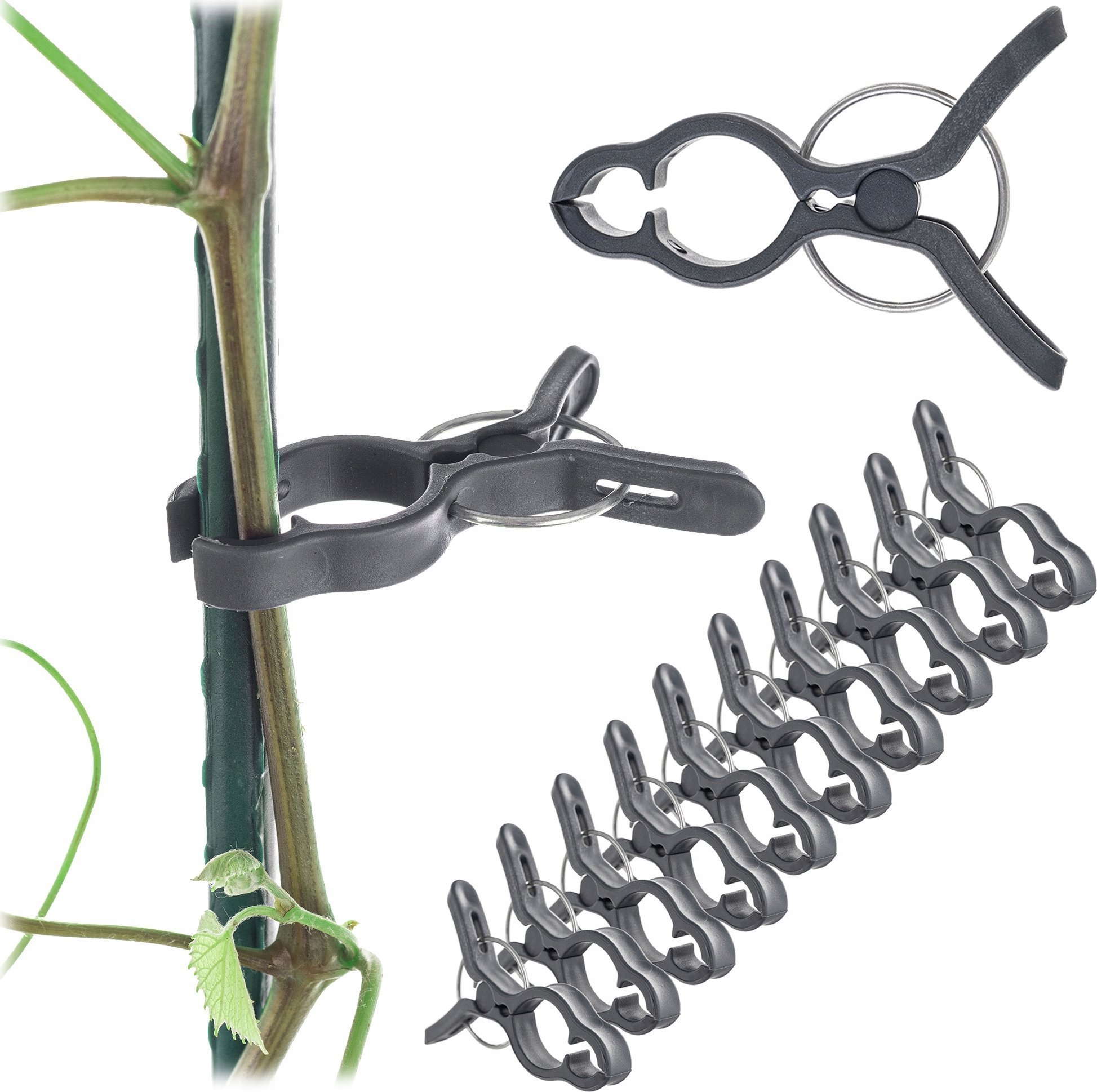 Kadax KADAX Klipsy Zapinki Do Pomidorów Roślin Pędów Fasoli Łodyg Spinki Spinka 10szt