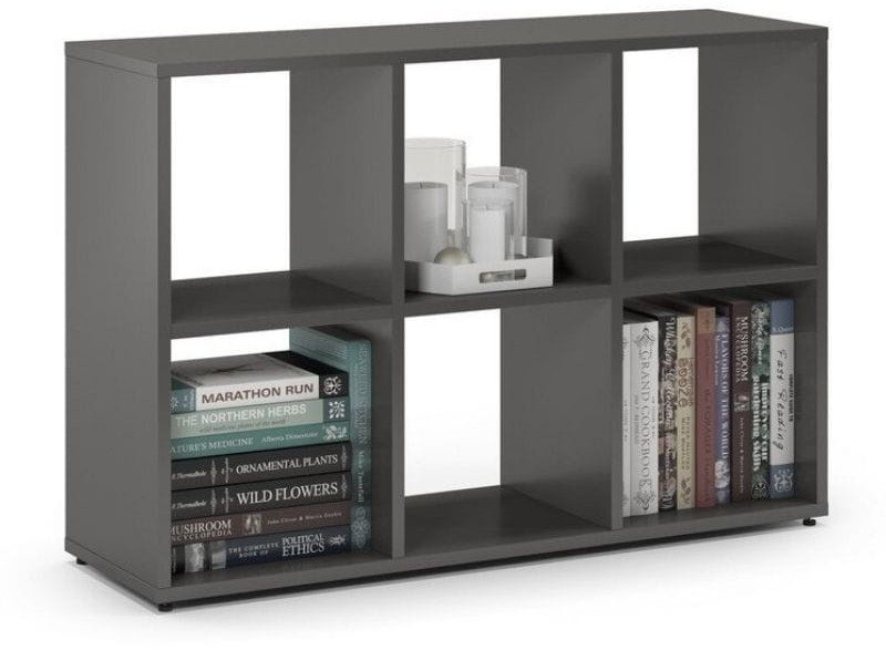 Regał otwarty do pokoju, ETAP, 100x30x66 cm, grafit, mat | TYLETEGOTU