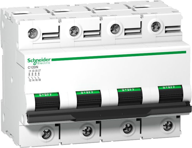 Schneider Electric Wyłącznik nadprądowy 4P D 100A 10kA AC C120N (A9N18392)