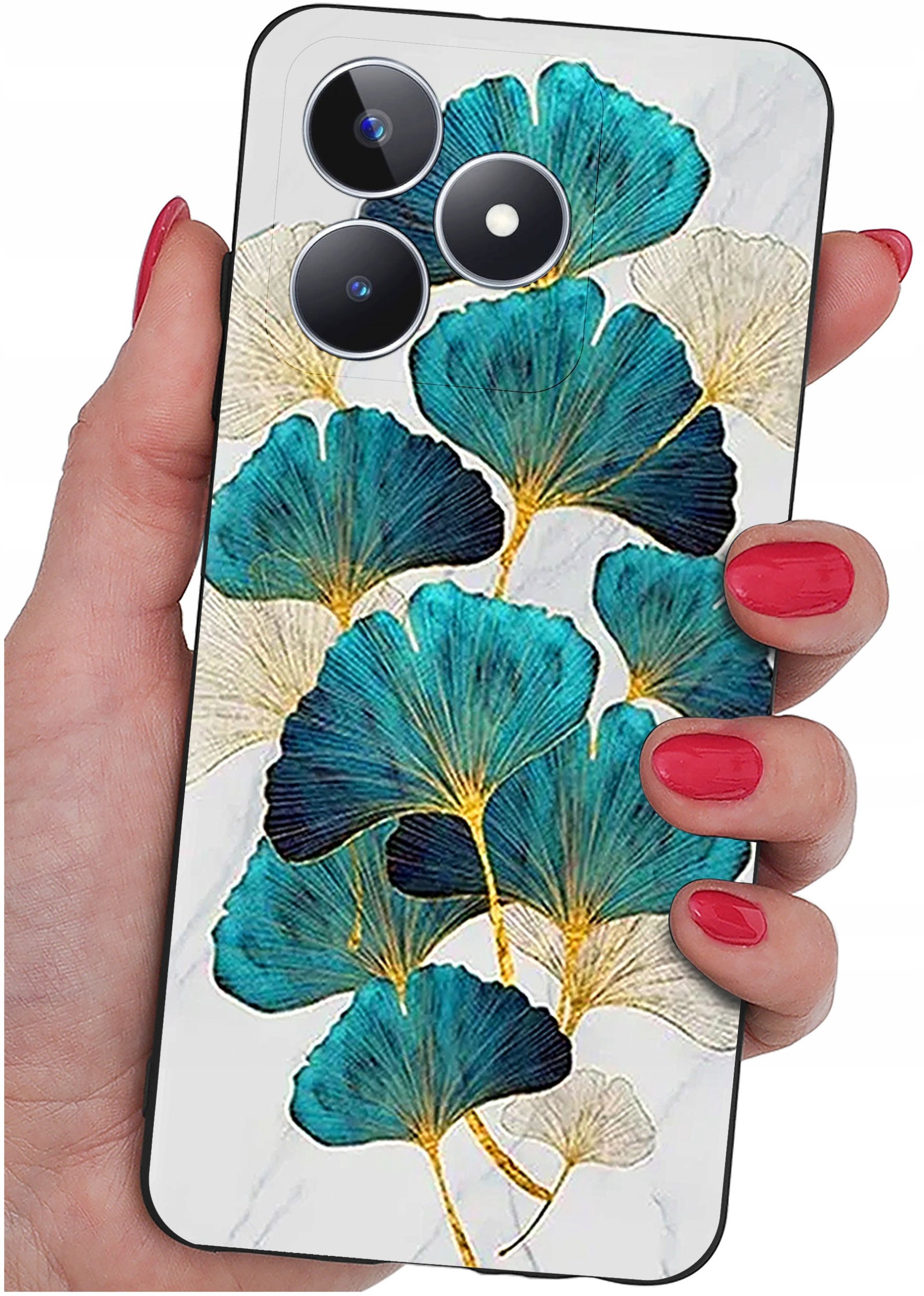 ETUI do Realme C51| C53 WZORY |SILIKONOWE MATT CASE + SZKŁO 9H